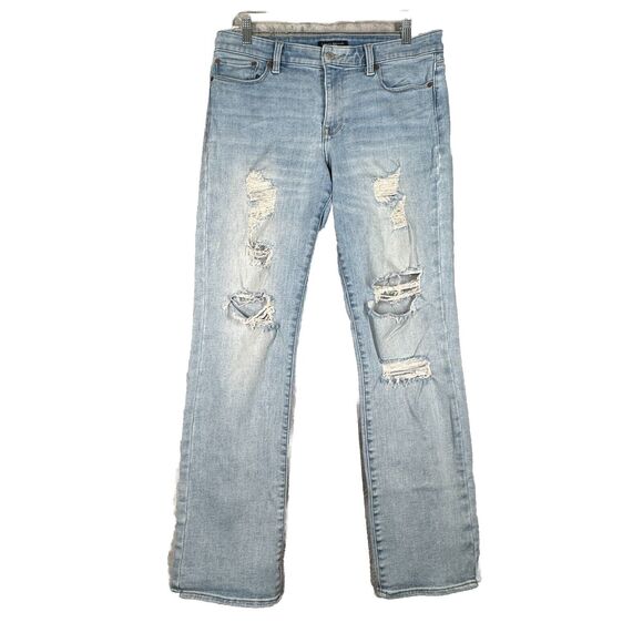 Lucky Brand Denim - Lucky Brand Jeans Womens 12 31 Sweet Straight Casual Thrashed Destroyed Grunge